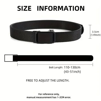 Automatic Buckle Canvas Tactical Belt for Men