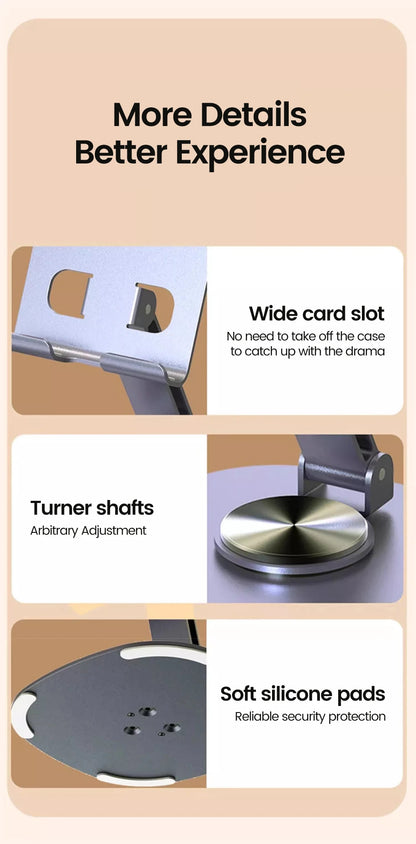 Rotating Aluminum Desktop Phone Stand