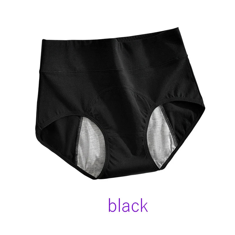 Cotton Menstrual Period Underwear – High Waist, Leak-Proof Briefs (M–XXL)