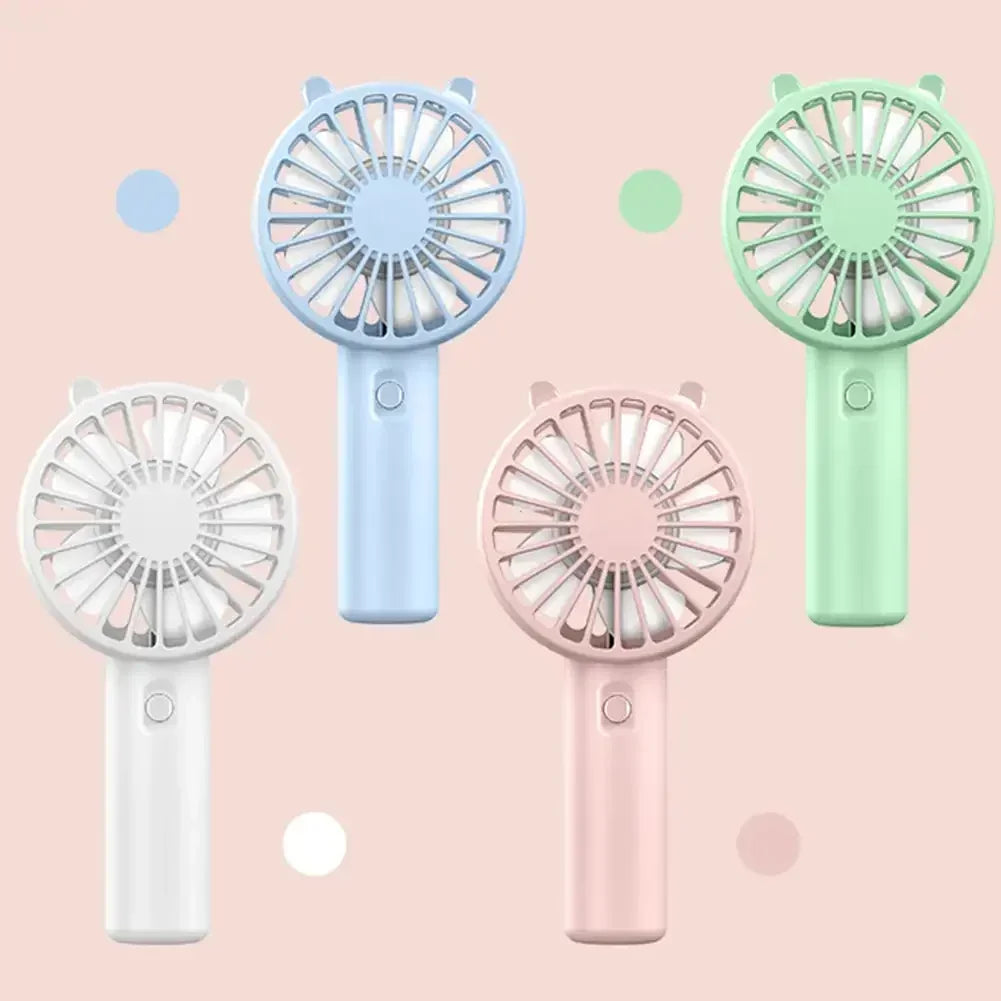 Portable USB Rechargeable Handheld Mini Fan – Quiet Cooling, 300mAh