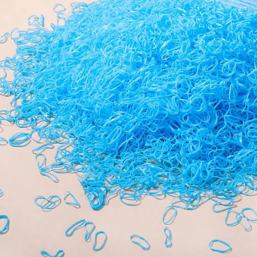 Mini Rubber Hair Ties, 500–2,000 Pack