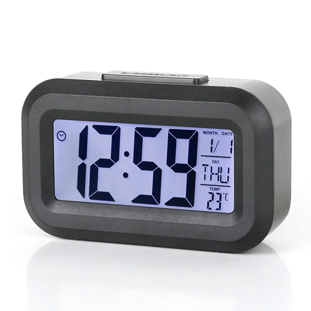 LED Digital Alarm Clock with Temperature & Date Display