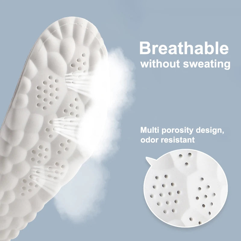 Latex Sport Insoles with Arch Support, Breathable & Deodorizing