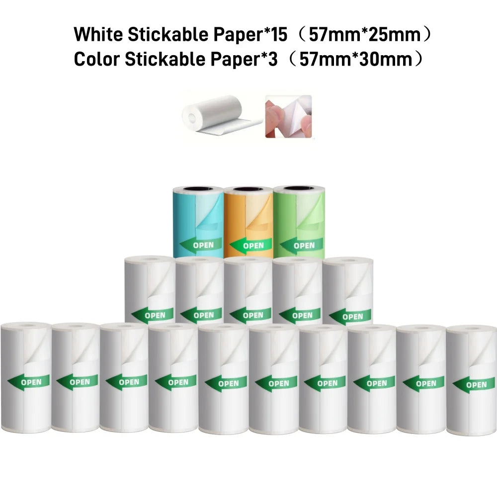 Mini Bluetooth Label Printer – 57mm Thermal, 1200mAh, No Ink Needed
