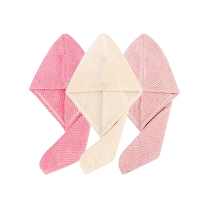 Textured Hair Towel Wrap with Button Fastening