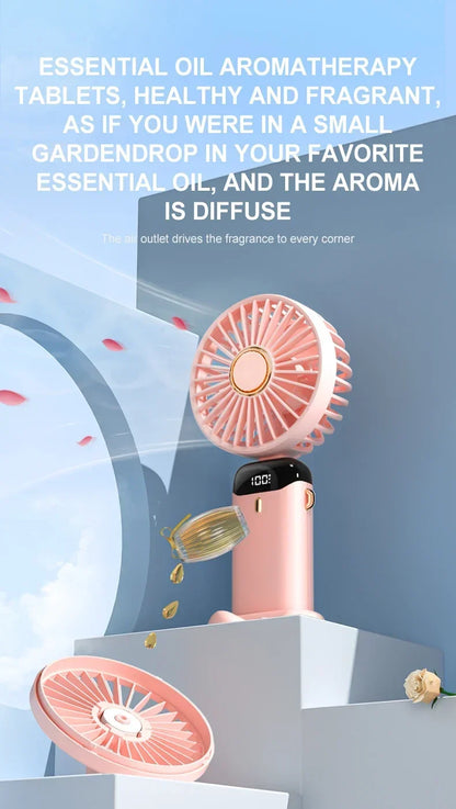 5-Speed Rechargeable Folding Handheld Fan