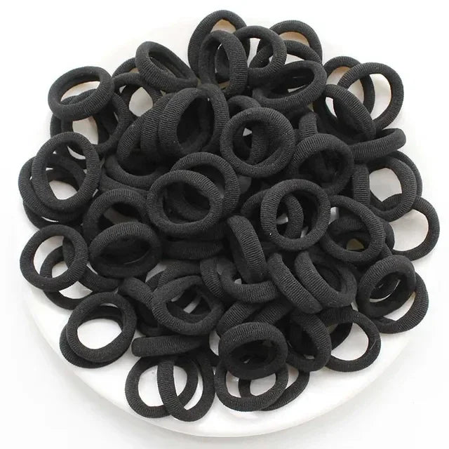 Nylon Mini Elastic Hair Ties, Assorted Packs