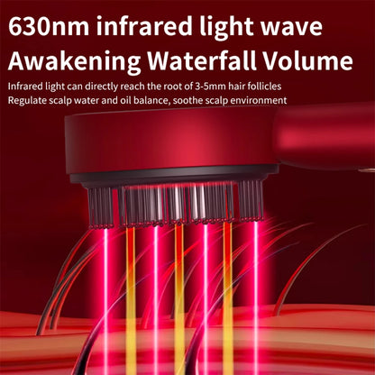 Electric Scalp Massager with Red Light Therapy, Vibration & Hair Growth Serum Applicator - Flexivo
