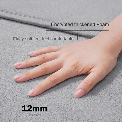 Thickened Coral Fleece Bath Mat — Non-Slip, Absorbent & Quick-Drying