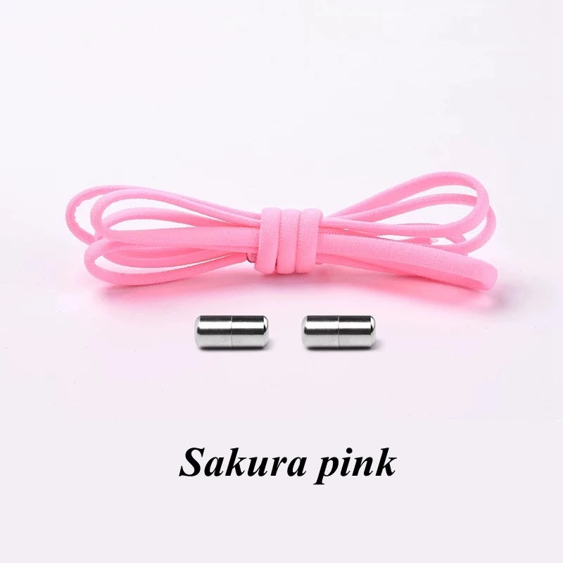 No-Tie Elastic Shoelaces with Metal Lock