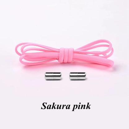No-Tie Elastic Shoelaces with Metal Lock