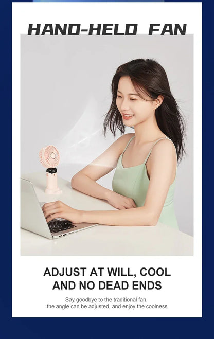 5-Speed Rechargeable Folding Handheld Fan