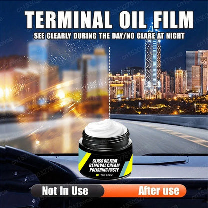 Car Glass Oil Film Remover Paste with Sponge