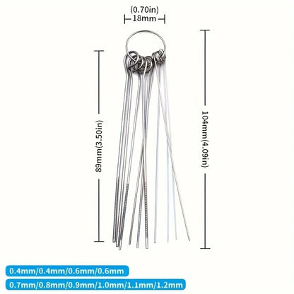 Shower Head Cleaning Brushes, 10-Piece Set
