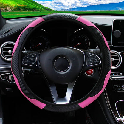PU Steering Wheel Cover for 14.5–15 in Wheels