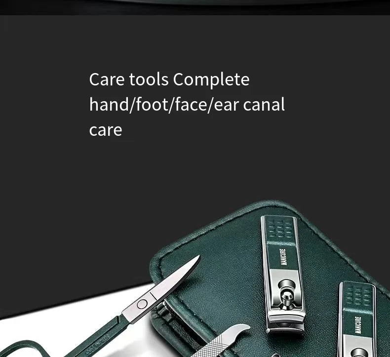 Stainless Steel Nail Clipper Set - 6-Piece Manicure & Pedicure Kit