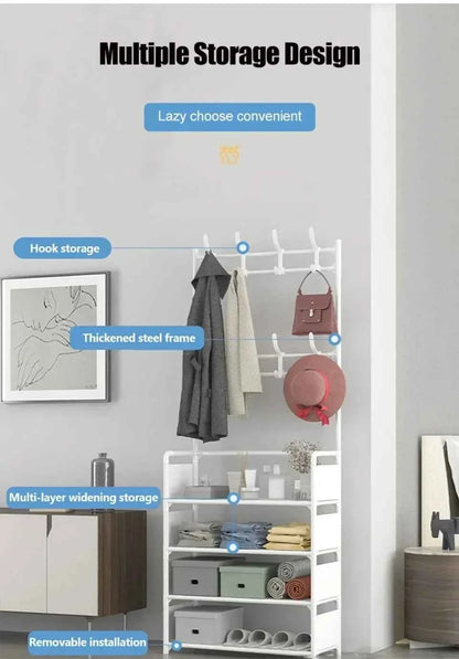 Multi-Layer Shoe and Hat Rack - Stylish Freestanding Organizer for Entryway and Bedroom - Flexivo