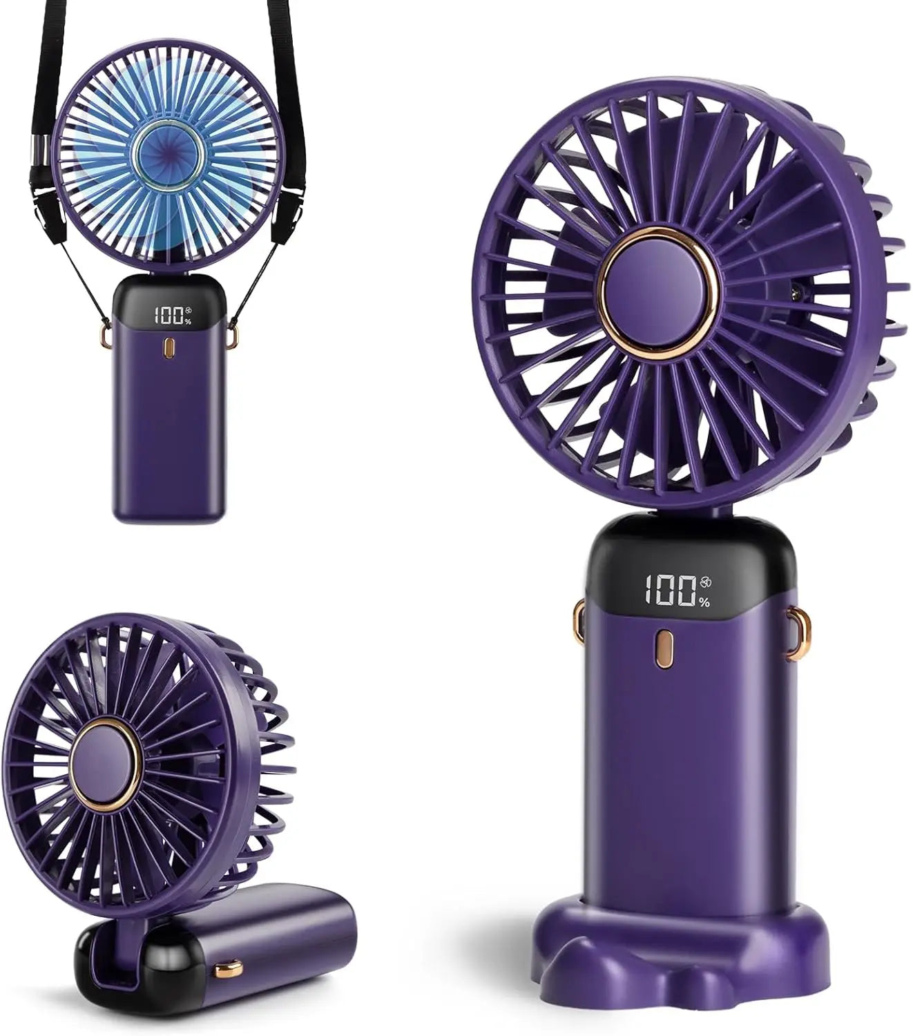 Portable Fan with LED Display & 3200mAh Battery