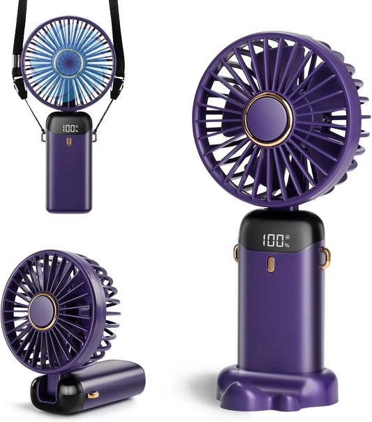 Portable Fan with LED Display & 3200mAh Battery