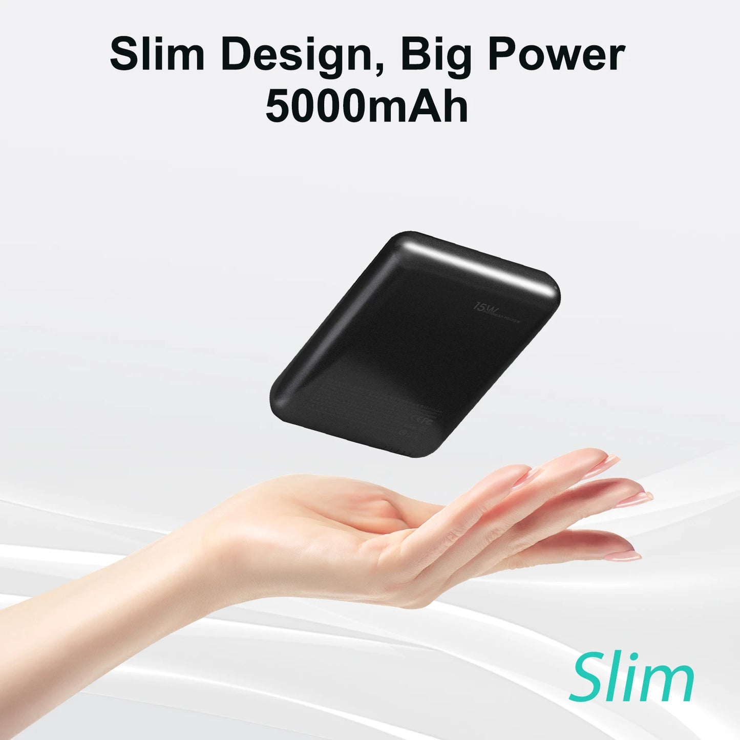 5000mAh Magnetic Wireless Power Bank - 20W Fast Charging Portable Charger for iPhone 16/15/14/13/12