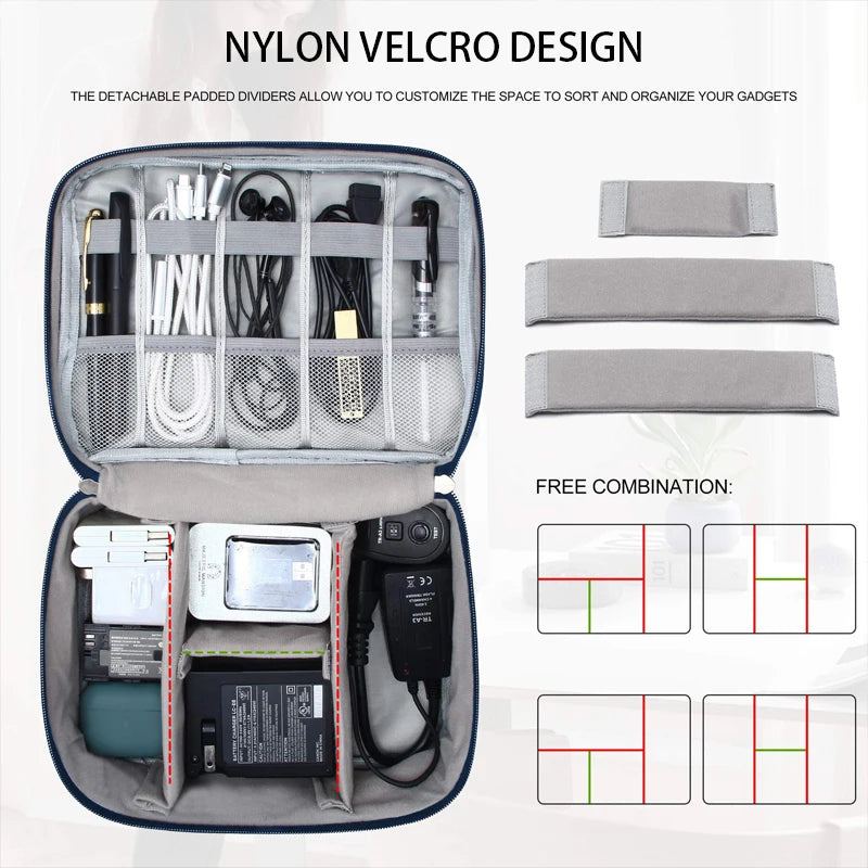Flexivo Travel Cable Storage Bag – Waterproof Oxford Organizer