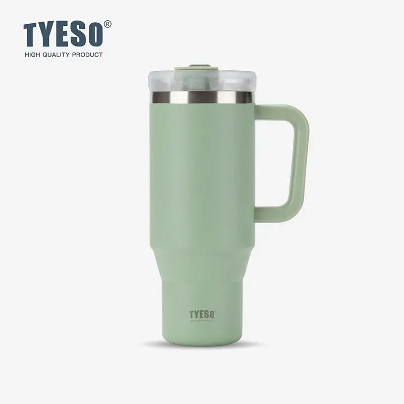 Vacuum Insulated Travel Mug with Straw & Handle for Ultimate Convenience - Flexivo
