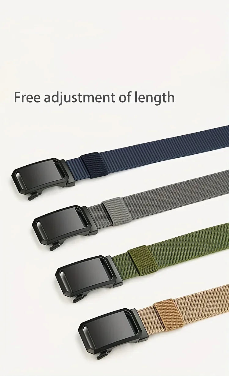 Automatic Buckle Canvas Tactical Belt for Men