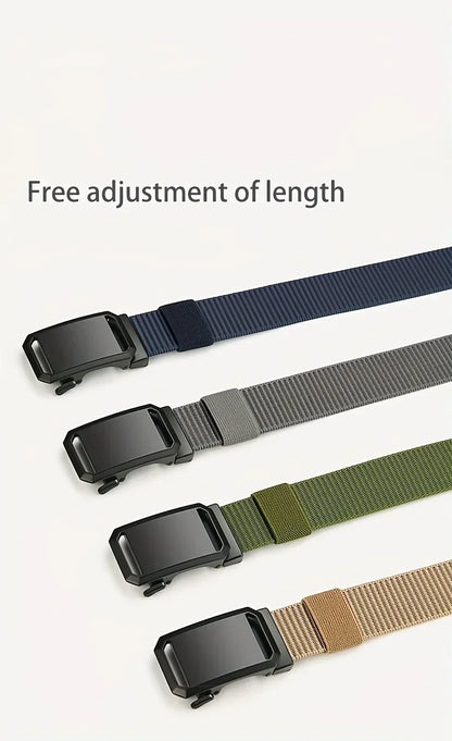 Automatic Buckle Canvas Tactical Belt for Men
