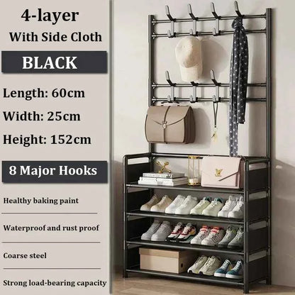 Multi-Layer Shoe and Hat Rack - Stylish Freestanding Organizer for Entryway and Bedroom - Flexivo