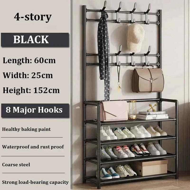 Multi-Layer Shoe and Hat Rack - Stylish Freestanding Organizer for Entryway and Bedroom - Flexivo