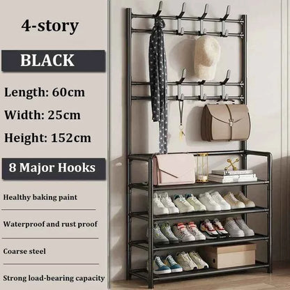 Multi-Layer Shoe and Hat Rack - Stylish Freestanding Organizer for Entryway and Bedroom - Flexivo