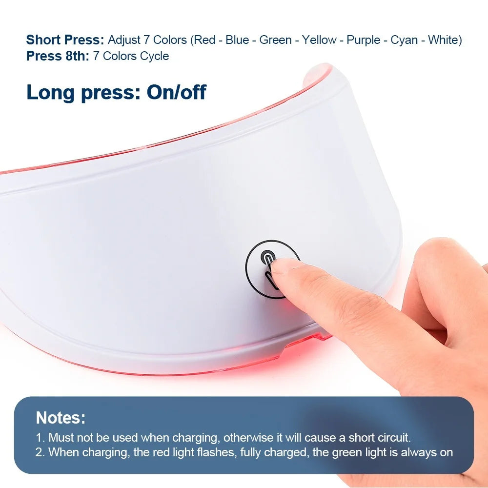LED Neck Beauty Mask — 7-Color Photon Therapy for Anti-Wrinkle & Skin Tightening - Flexivo