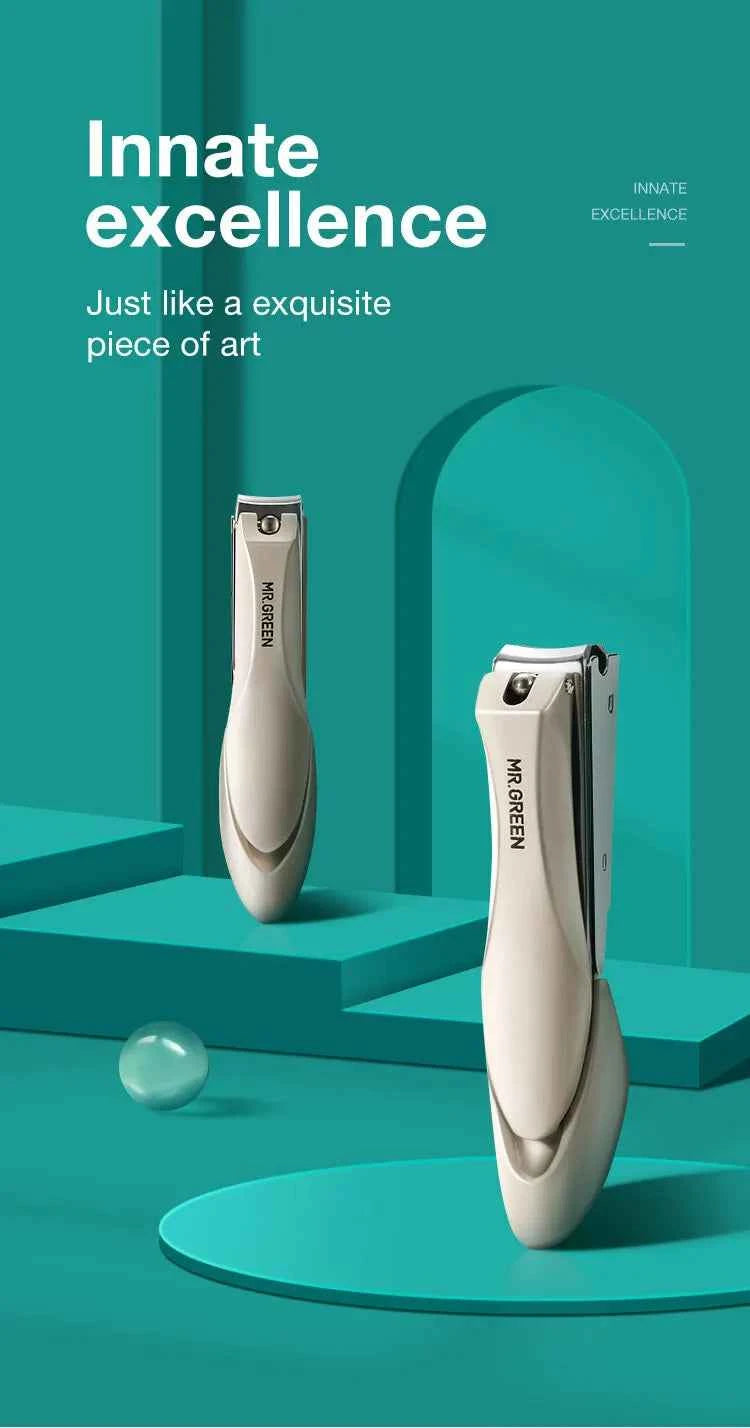 MR.GREEN Nail Clipper - Precision Stainless Steel Anti-Splash Fingernail Trimmer for Effortless Grooming - Flexivo