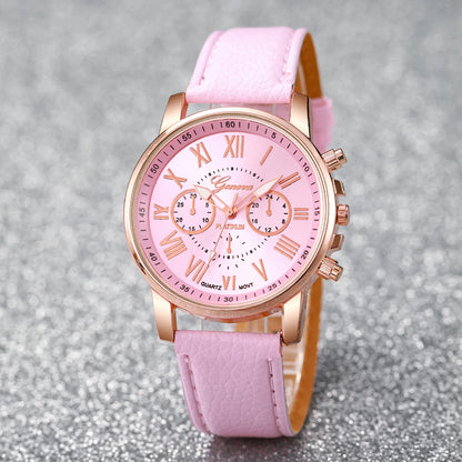 Women's Quartz Watch & Heart Jewelry Set