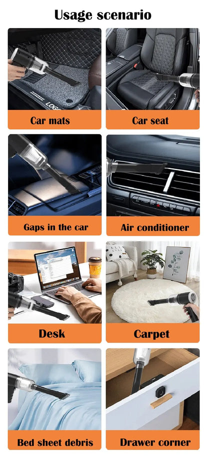 USB Rechargeable Handheld Car Vacuum