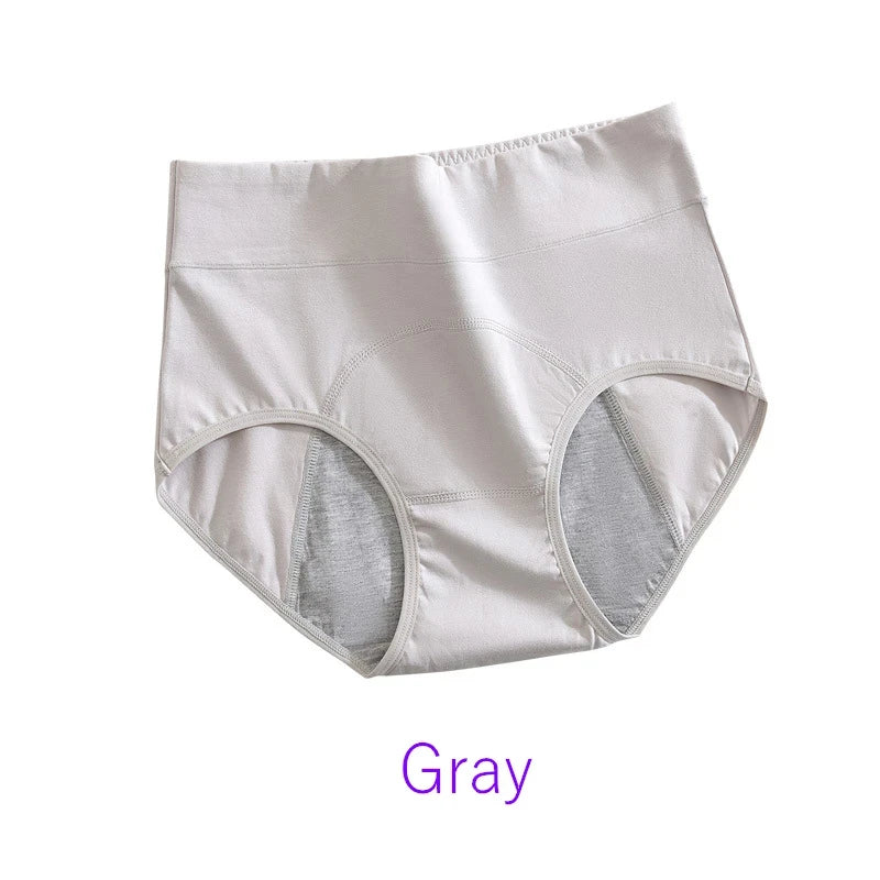 Cotton Menstrual Period Underwear – High Waist, Leak-Proof Briefs (M–XXL)