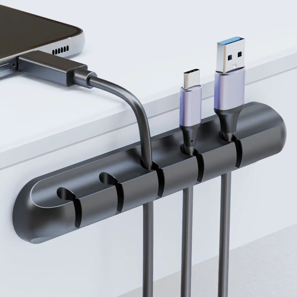 Adhesive Cable Organizer with 3, 5 or 7 Slots