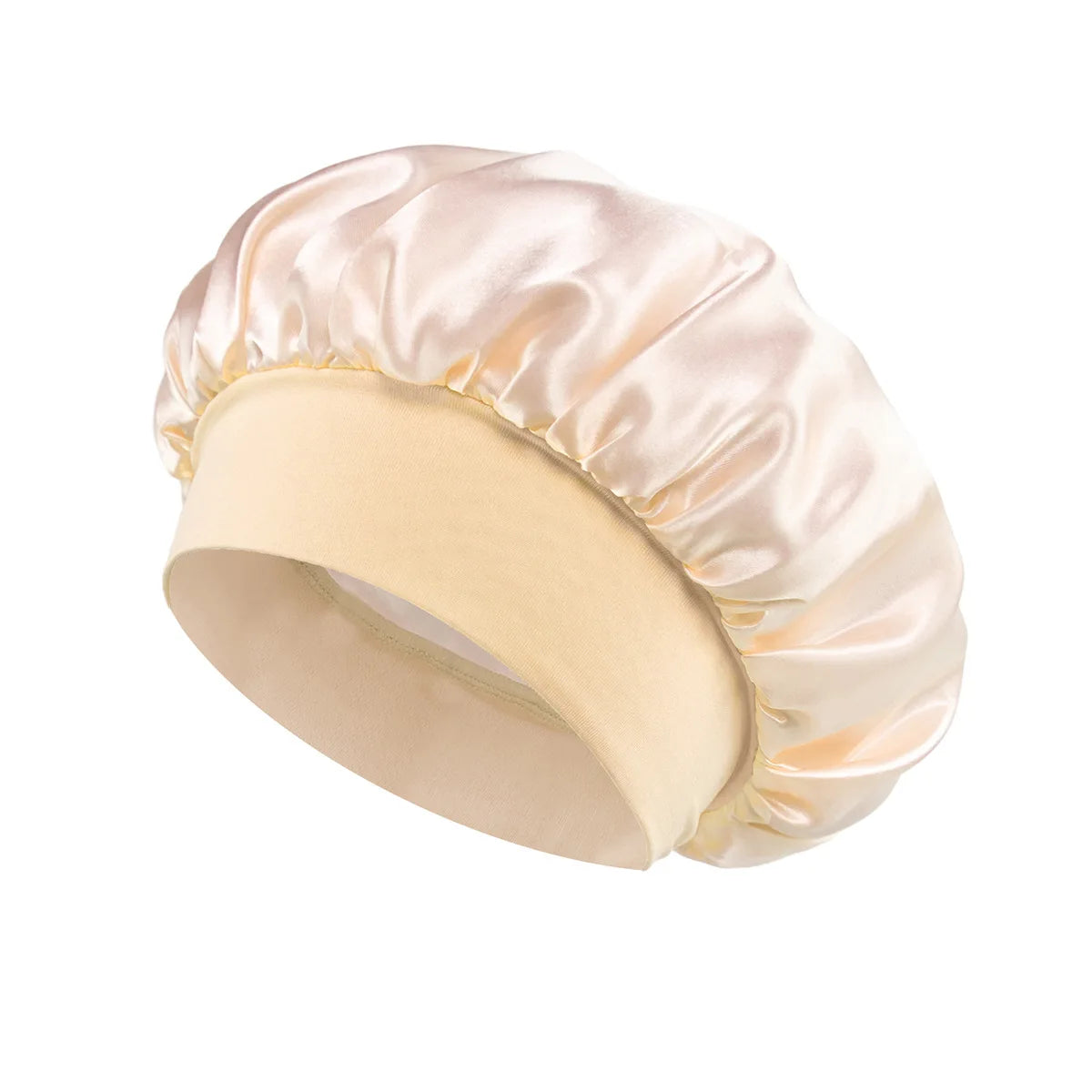 Satin Sleep Bonnet with Wide Elastic Band
