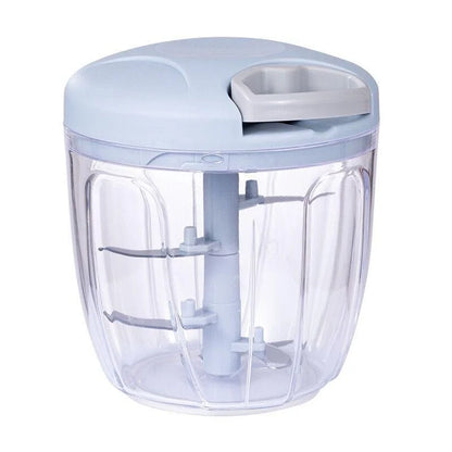 Manual Garlic Press & Vegetable Chopper — Rotate, Mince & Dice