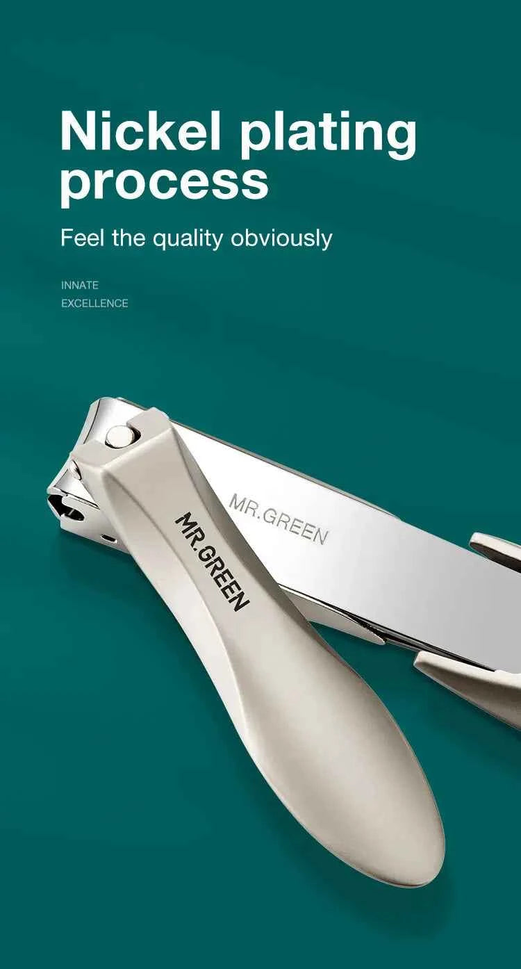 MR.GREEN Nail Clipper - Precision Stainless Steel Anti-Splash Fingernail Trimmer for Effortless Grooming - Flexivo
