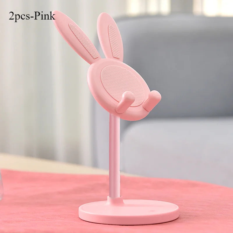 Height-Adjustable Rotatable Rabbit Phone Stand