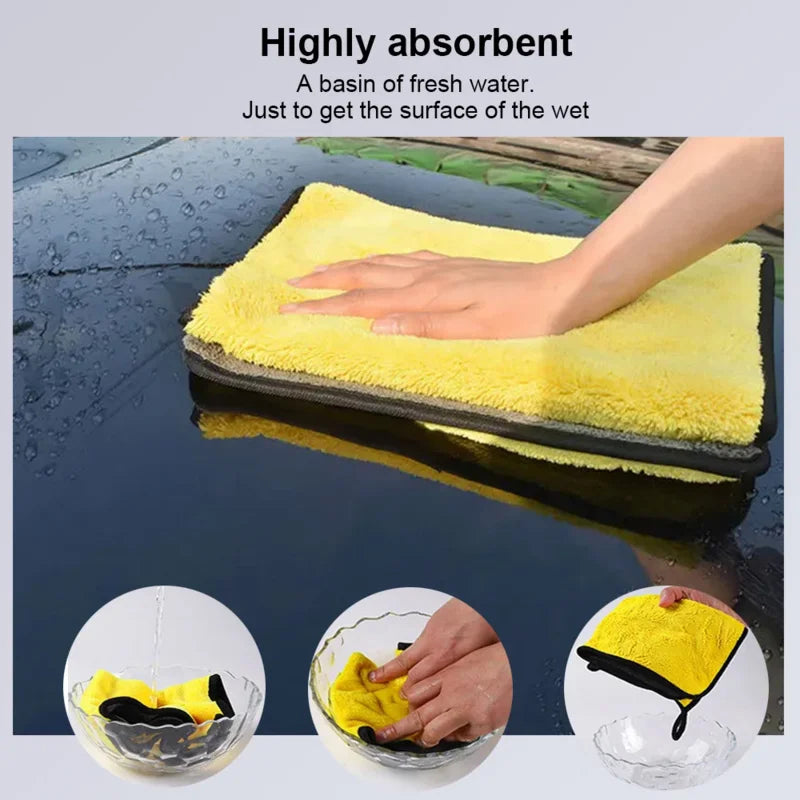 Premium Microfiber Car Wash Towels - Ultra Absorbent Cleaning Cloths (10-Pack, 30x60cm)