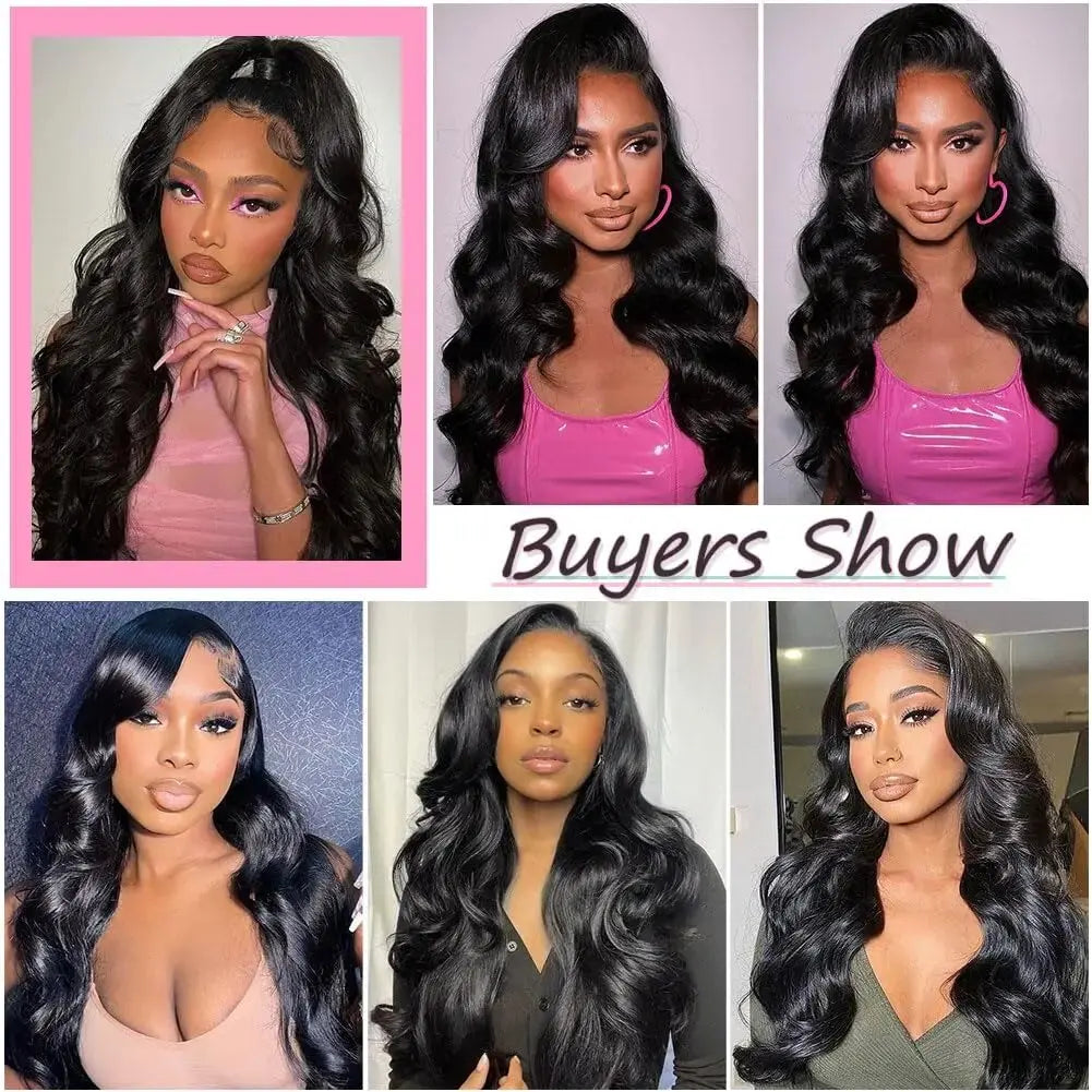 Brazilian Body Wave Human Hair Wig – HD Lace Front, 180% & 200% Density, 16–38 Inch