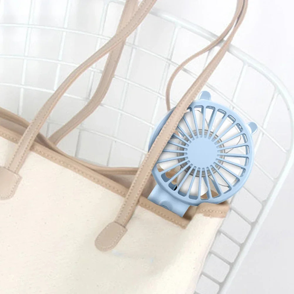 Portable USB Rechargeable Handheld Mini Fan – Quiet Cooling, 300mAh