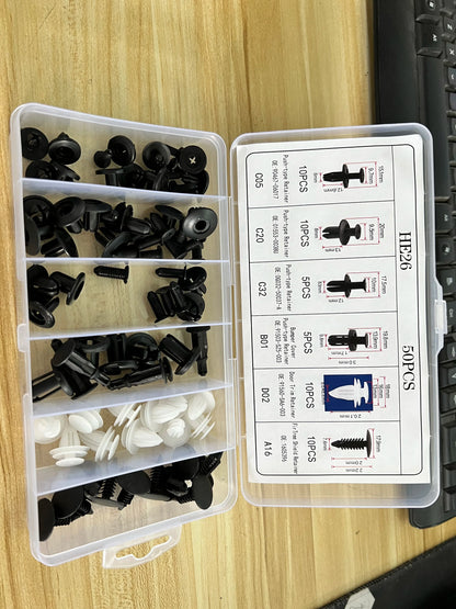 Car Trim Retainer Clips, 50 or 100 Pieces