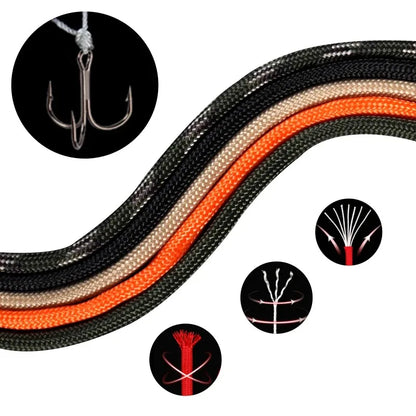 7-Strand Polyester Paracord, 0.16 in Diameter