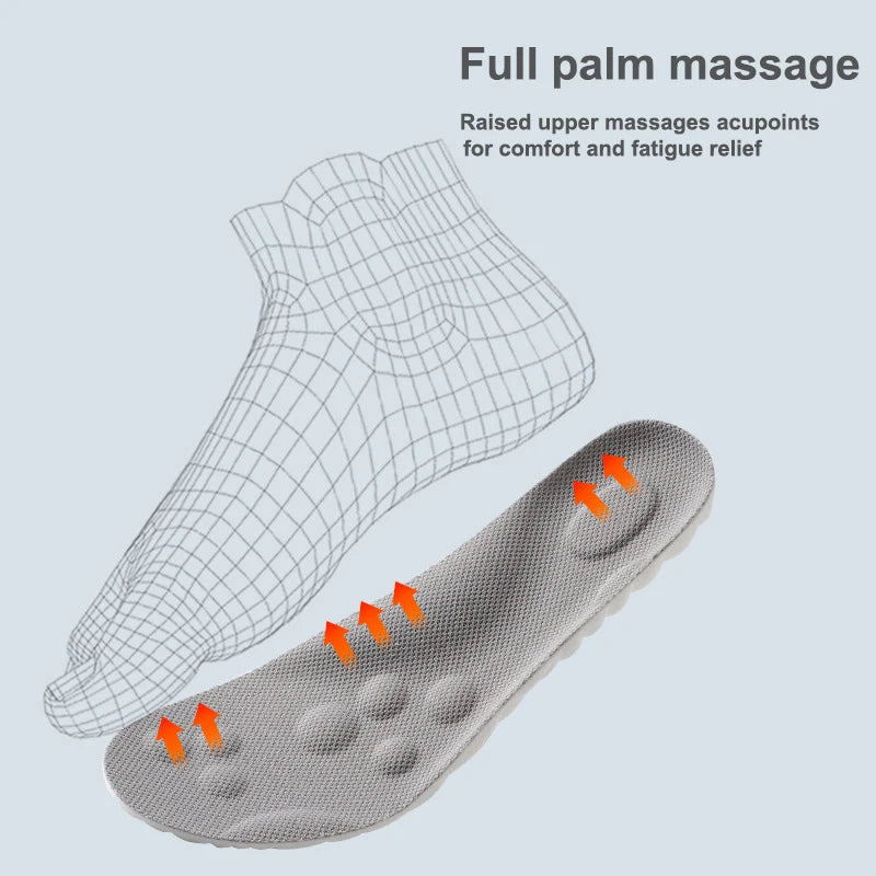 Latex Sport Insoles with Arch Support, Breathable & Deodorizing