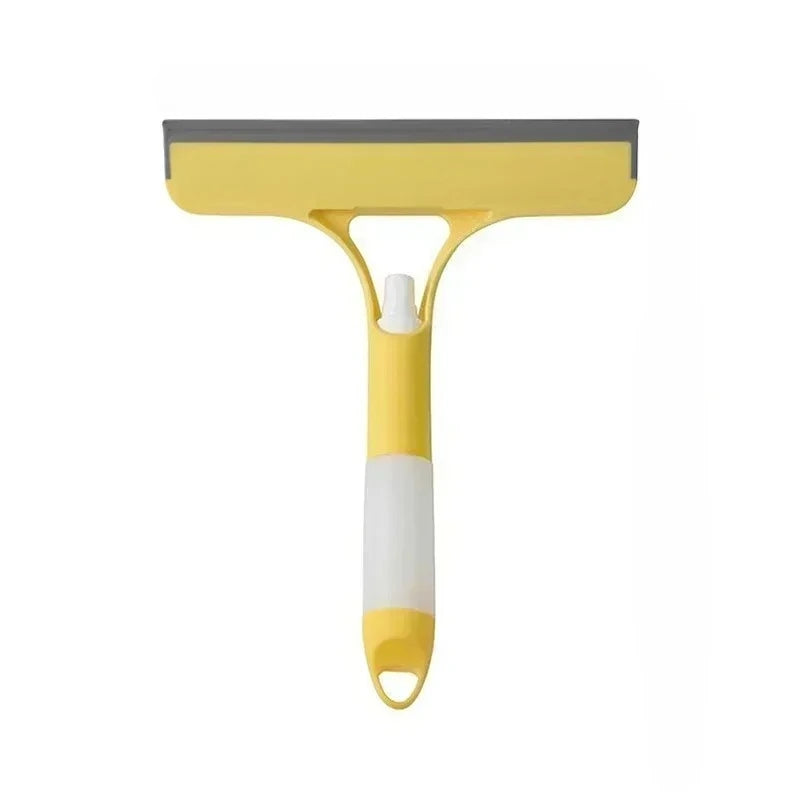 3-in-1 Glass Wiper with Spray Bottle — Scrub, Spray & Squeegee
