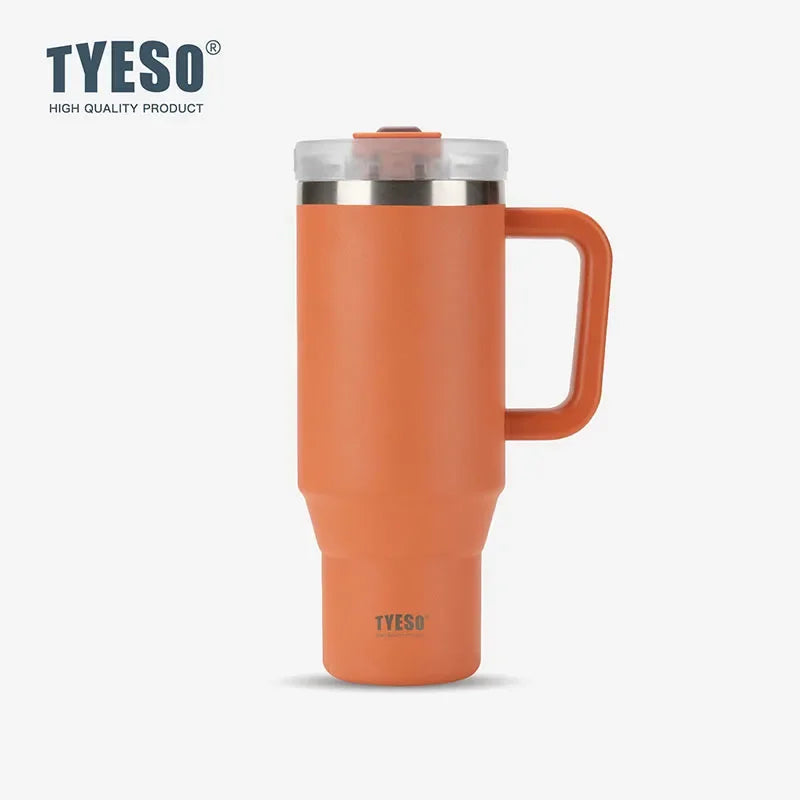 Vacuum Insulated Travel Mug with Straw & Handle for Ultimate Convenience - Flexivo