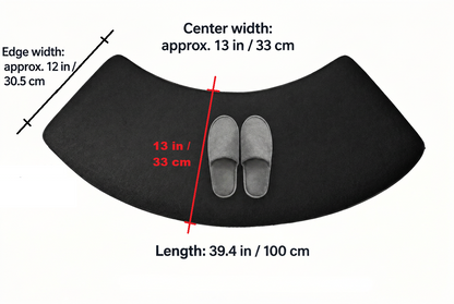 Curved Shower Room Bath Mat — Thickened, Non-Slip & Absorbent